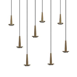 Люстра подвесная 50*30*-200 см, 8*LED*5W, 3000K, Mantra Andromeda MAN8934, золотой