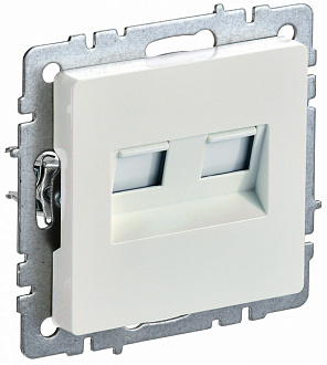 BRITE Розетка компьютерная двойная кат.5E RJ45 РК10-2-БрЖ жемчуг