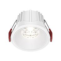 Светильник 9 см, 15W, 4000K, Maytoni Downlight Alfa LED DL043-01-15W4K-RD-W, белый, вр 7,5 см
