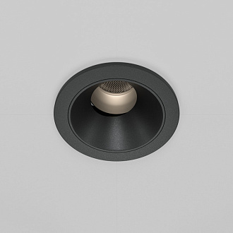 Встраиваемый светильник 6,2*7 см, LED*7W, 4000 К, Wise DL057-7W4K-B Maytoni Downlight, Черный, вр 5,8 см