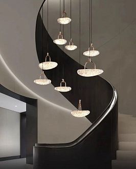 Люстра 2326-9, D600 / Н160 LED, 95W, 3000/4000/6000K, Alva Donna, Чёрный матовый