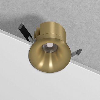 Потолочный акцентный светильник 8*8*6 см, LED, 15W, 4000K, Elektrostandard Bliss 25070/LED, латунь, вр 7,5 см