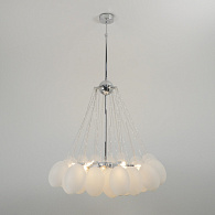 Светильник ElegantLight DZN-21762 ХРОМ+БЕЛЫЙ МАТОВЫЙ D/H/12/E14/40W+37 стеклянных плафонов без ламп GRAPE 23-12