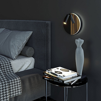 Настенный светодиодный светильник Drom LED 40105/LED чёрный/чёрный жемчуг Elektrostandard