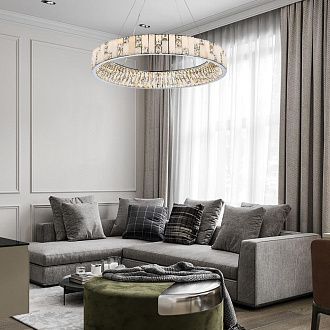 Подвесная люстра 80x80x40см, LED, 93Вт, 3000 / 5500K, Modelux ML.6988.800P CR Хром