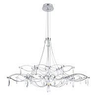 Подвесная люстра 100 см, 24W, 3000K, Loft IT Mira 10590/1000 Silver Asfour, серебро