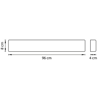 Бра 4*96 см, LED*30W, 3 000 К, Матовый хром Lightstar Fiume 810537