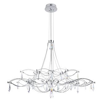 Подвесная люстра 100 см, 24W, 3000K, Loft IT Mira 10590/1000 Silver Asfour, серебро