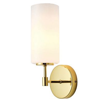 Бра Favourite Palmarius 2815-1W, D145*W120*H320, Каркас золотого цвета, плафон из белого матового стекла