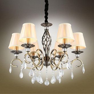 Подвесная люстра 65*56-93 см, 6*E14, 40W, Omnilux Omnilux 791 OML-79113-06, бронзовый
