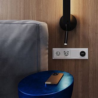 Рамка стеклянная Voltum S70 на 4 поста, белый,матовый,стекло Стекло/пластик матовая VLS110402