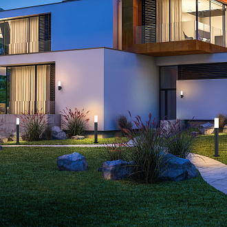 Настенный уличный светильник IP54 чёрный 1418 TECHNO Elektrostandard