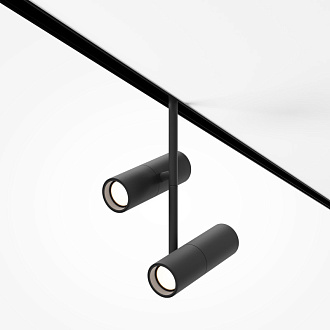 Светильник 5,2*5,2*36,2 см, LED, 24W, Maytoni Technical Elti Duo TR005-4-2X12W-DS-B черный, 3000-6000K, 36°, Dim Exility