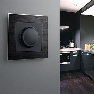 W0011708 Рамка на 1 пост Aluminium, черный алюминий Werkel, 4690389157981