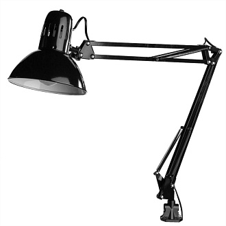 Офисная настольная лампа на струбцине Arte lamp Senior A6068LT-1BK чёрный