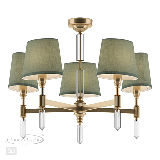 Подвесная/потолочная люстра диаметр 64 см Odeon Light London 4887/5 Бронза