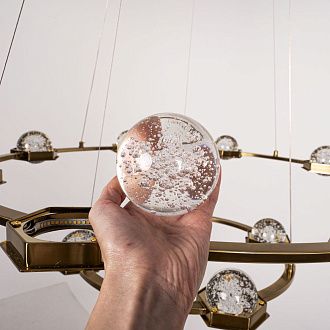 Подвесная люстра WALSH L10 70*70*150 см, 10*LED*5W, 3000K, ImperiumLoft 195470-23, Латунь