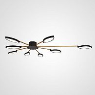 Потолочная люстра DAGGRY 8 140*140*9 см, 8*LED*11W, 3000K, ImperiumLoft DAGGRY01, Чёрный, Золотистый, Серебристый