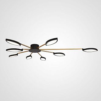 Потолочная люстра DAGGRY 8 140*140*9 см, 8*LED*11W, 3000K, ImperiumLoft DAGGRY01, Чёрный, Золотистый, Серебристый