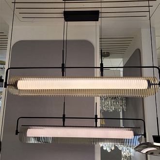 Подвес линейный 99*11*150 см, 1 LED*35W, 3000 К, Odeon Light Liner, черный 5056/35L
