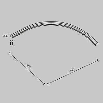 Коннектор 40*2*1,2 см, Maytoni Technical Magnetic track system Basity черный TRA172CL-R300-11B черный