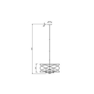 Подвесная люстра Vele Luce Florence VL5092P06, диаметр 50 см, черный