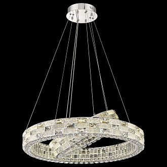 Подвесная люстра 80 см, 120W, 3000-6000K, Wertmark Elaine WE469.08.123, хром