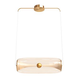 Подвесной светильник 23*63*23 см, 1*LED, 26W, 3000K Divinare Sterzo 1244/17 SP-30, Латунь