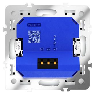 Светорегулятор встраиваемый Voltum S70 поворотно-нажимной 600 Вт, белый матовый пластик Soft touch VLS070302