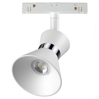 Трековый светильник Novotech Flum 358399, 10W LED, 4000K, белый-хром