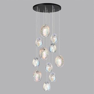 Люстра каскадная 53*53*0 см, 11 G9*40W, Odeon Light Mussels, черный 5039/11