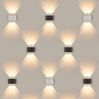 Twinky double серый уличный настенный светодиодный светильник 1555 TECHNO LED Elektrostandard