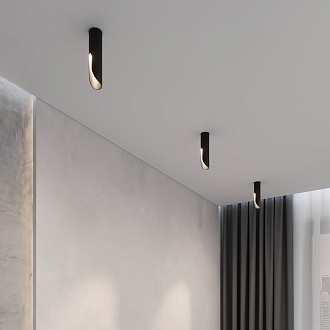 Потолочный акцентный светильник 4*4*16 см, 7W 3000K Elektrostandard Apex 25113/LED черный