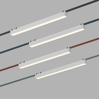 Трековый однофазный светильник 64 см, 24W, 3000K, Denkirs Belty Linear DK5577-WH, белый