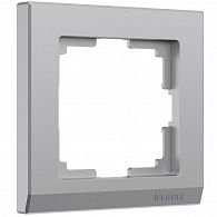 W0011806 Рамка на 1 пост Stark, серебряный Werkel, 4690389161704