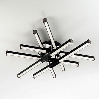 Светильник 70*70*15 см, LED*80W, 3000-6000K, Modelux  MDL.9374.600CL BK, Чёрный, Хром