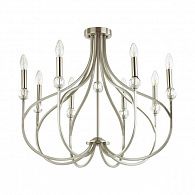 Люстра потолочная Lumion Mackenzie 4495/8C, диаметр 69 см, никель