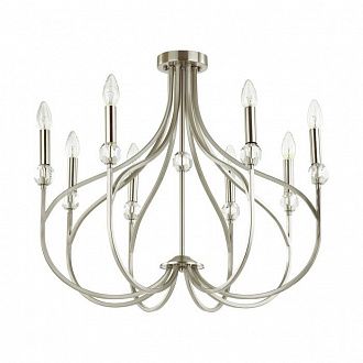 Люстра потолочная Lumion Mackenzie 4495/8C, диаметр 69 см, никель