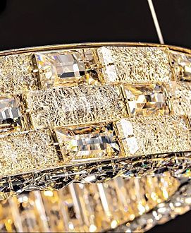 Люстра 8852-800GD, D800 / H100 LED, 120W, 3000/4000/6000K, Alva Donna,