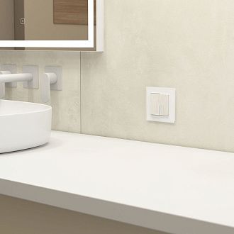 W0011105/ Рамка на 1 пост Favorit (белый матовый,стекло) Werkel 4690389159015