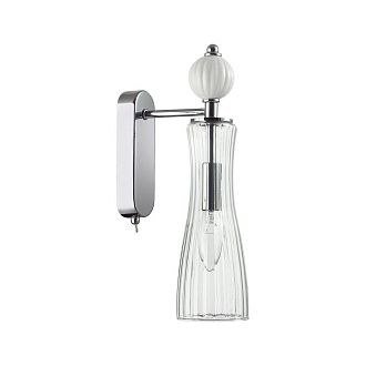 Бра *8,5*32-32 см, 1*E14*40W, Lumion Emily LUM8268/1W, хром; белый