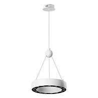 Светильник подвесной светодиодный, длина провода 2м 17,6*17,6*200 см, 2*LED*12W вниз + 5W вверх 3000K Novotech Turn 359395 белый