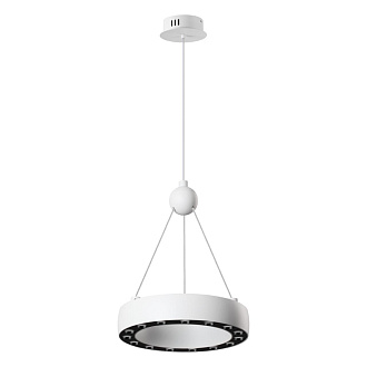 Светильник подвесной светодиодный, длина провода 2м 17,6*17,6*200 см, 2*LED*12W вниз + 5W вверх 3000K Novotech Turn 359395 белый