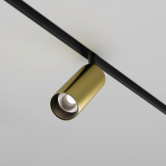 Светильник на шине 5,2*5,2*19,4 см, LED, 12W, 4000К, Maytoni Technical FOCUS LED TR032-2-12W4K-M-BBS латунный