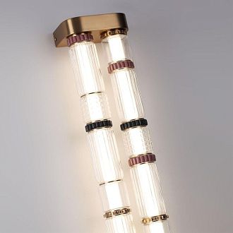 Настенный светильник 88 см, 60W, 4000K, Odeon Light L-Vision Collier 5455/60WL, латунь