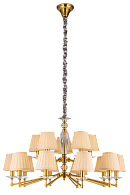 Люстра Ø920 x H500(1500), мм, 15*40W (600W), BRASS(Латунь) NewRgy 8686/10+5LT BRAS