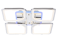 Люстра L650 x W650 x H90, мм, 172W 3000-6500K, CR (Хром) Rilon 3011/4 CR+RGB