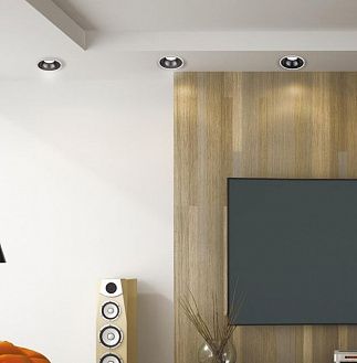 Светильник LED 11 см, 20W, 4000K, NovoTech SPOT KNOF 358695, белый-черный, вр 9,5 см
