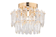 Люстра Ø300 x H370, мм, 4*40W(160W) + 4*3W(12W), FGD (ЗОЛОТО) Rilon 2284/4+4 FGD