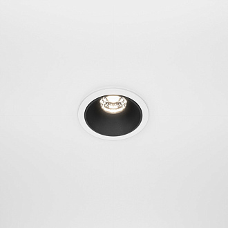 Светильник 7 см, 10W, 4000K, Maytoni Downlight Alfa LED DL043-01-10W4K-RD-WB, белый-черный